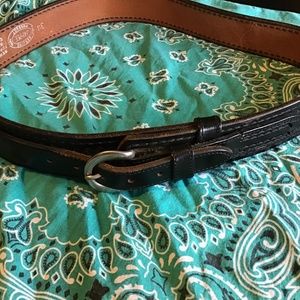 Western genuine top grade cowhide leather JAY-PEE size34 black belt